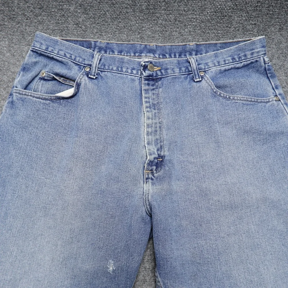 Wrangler Jeans Mens 40x30 Blue Authentics Straight Leg 100% Cotton Denim